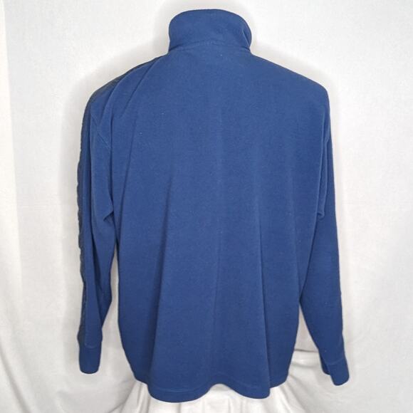 Faded Glory 1/4 Zip Fleece Pullover Sweater Men's Large Blue Casual Pre-Owned - Picture 4 of 5